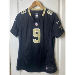 Nike NFL On Field New Orleans Saints Drew Brees #9 Jersey Black Women's Large
